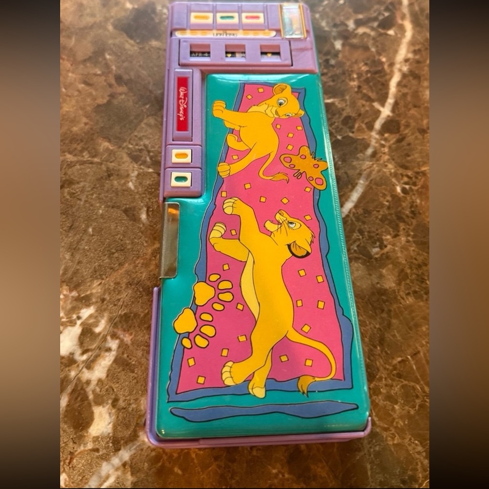 Vintage 90s Disney Lion King Pop-Out Pencil Box School Case Storage Simba Nala
